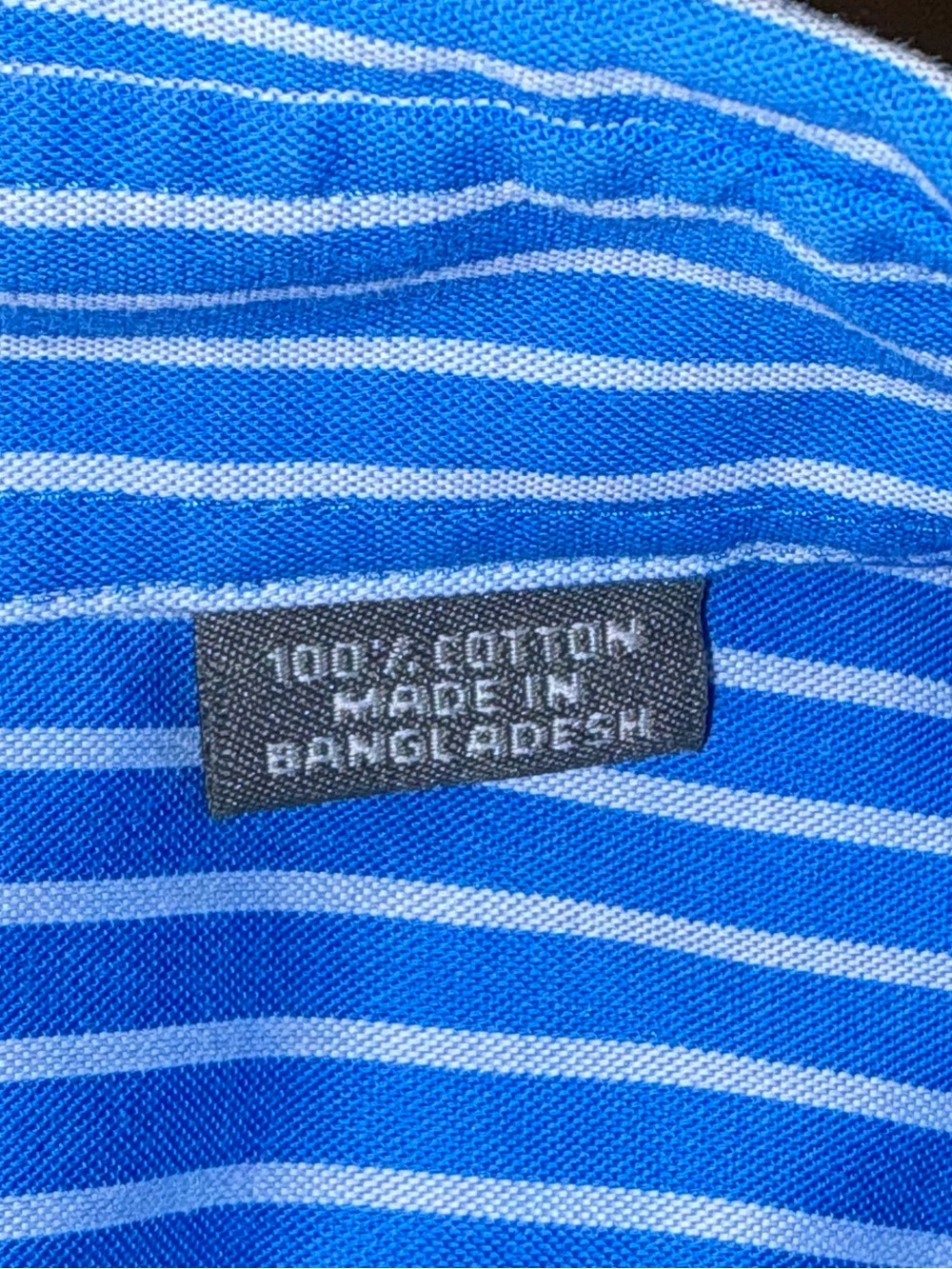 Kenneth Cole Reaction Regular Fit Blue and White Vertical Stripe Dress Shirt - Picture 9 of 9